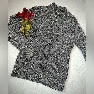 Eddie Bauer Wool Blend Heathered Cardigan - Small